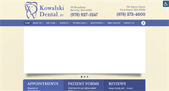 Desktop Screenshot of kowalskidental.com