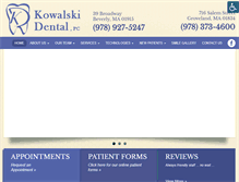 Tablet Screenshot of kowalskidental.com